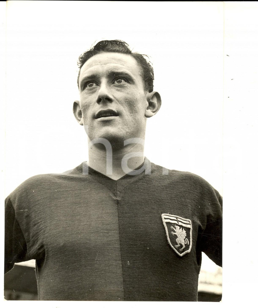 Fotografia d epoca originale 1959 CALCIO SERIE A GENOA Ritratto del giocatore Ardico MAGNINI Foto 14x18 cm 1