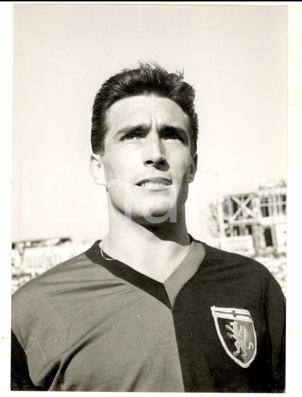 Fotografia d epoca originale 1959 CALCIO SERIE A GENOA Ritratto di Luciano DELFINO Fotografia 13x18 cm 1