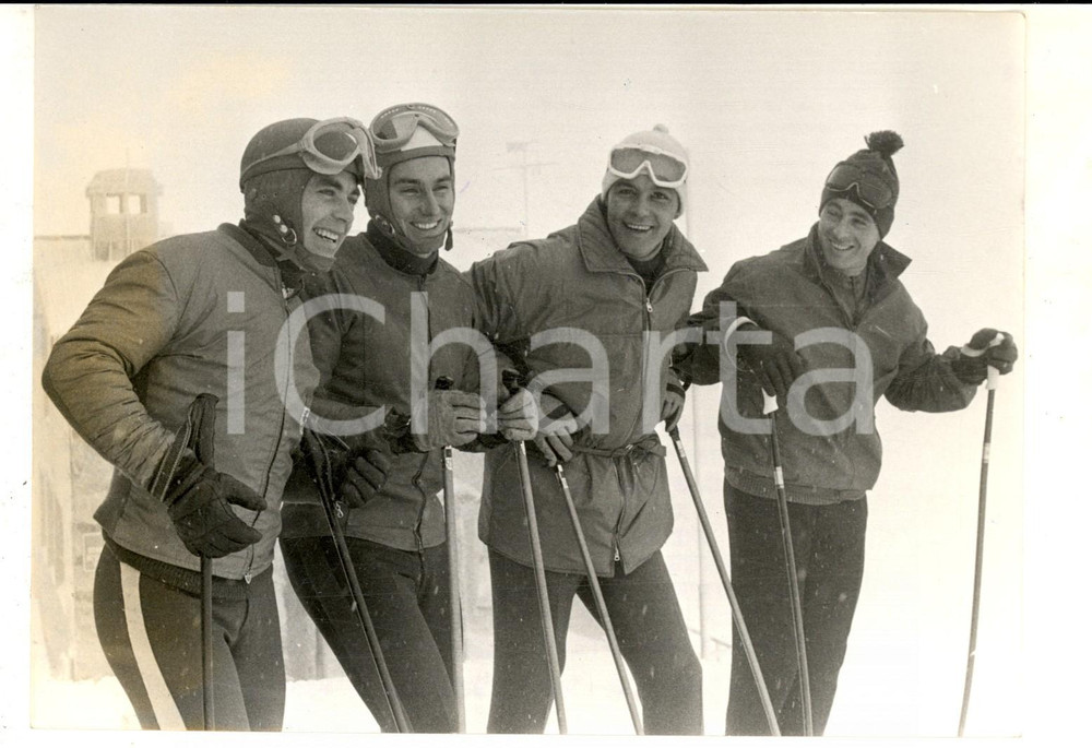 Fotografia d epoca originale 1963 CERVINIA SCI Atleti in preparazione per olimpiadi INNSBRUCK Foto 1