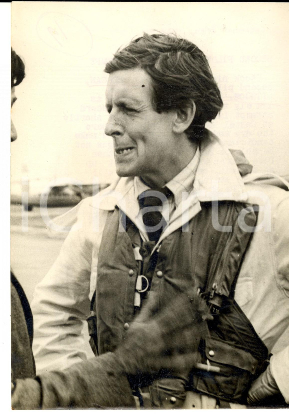 Fotografia d epoca originale 1955 AVIATION David MORGAN, second pilot to Mike LITHGOW in new speed attempt 1