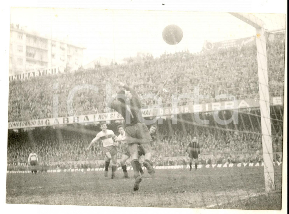 Fotografia d epoca originale 1960 ca CALCIO SAMPDORIA MILAN Un goal Fotografia 18x13 cm 1