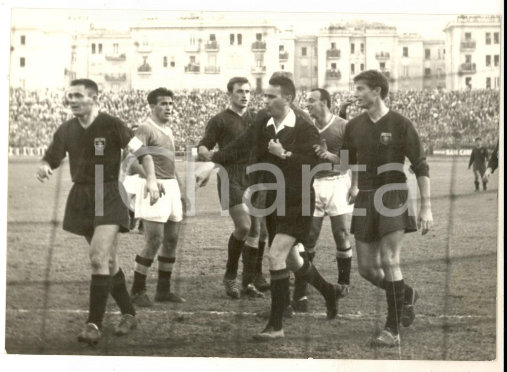 Fotografia d epoca originale 1955 ca CALCIO SERIE A NAPOLIGENOA Rete del NAPOLI annullata Foto 18x14 cm 1