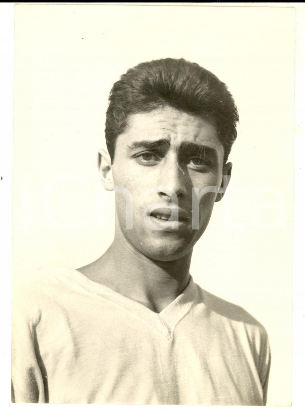 Fotografia d epoca originale 1957 CALCIO SERIE A GENOA Ritratto del giocatore JosÃ© PARODI Foto 14x18 1