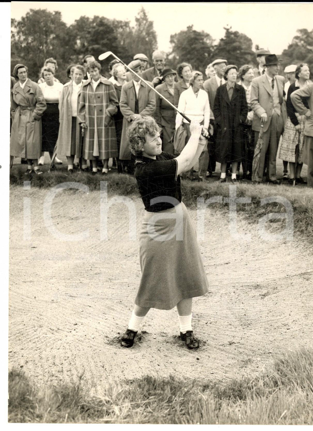 Fotografia d epoca originale 1956 SUNNINGDALE British Open GOLF Margaret WIPPI SMITH young player Photo 1