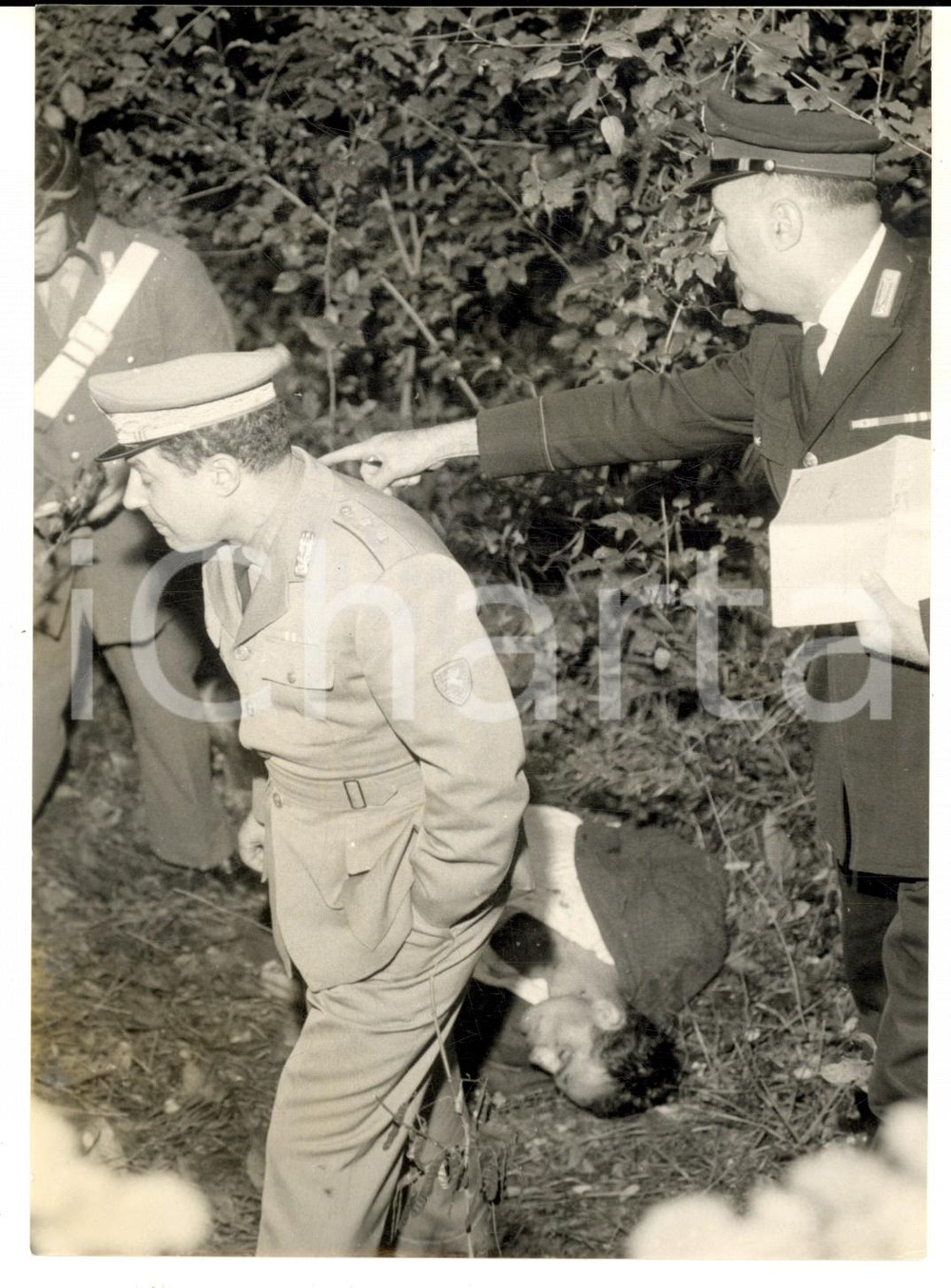 Fotografia d epoca originale 1960 GENOVA PONTEDECIMO Gaetano PORCU ucciso per tentata violenza Foto 13x18 1