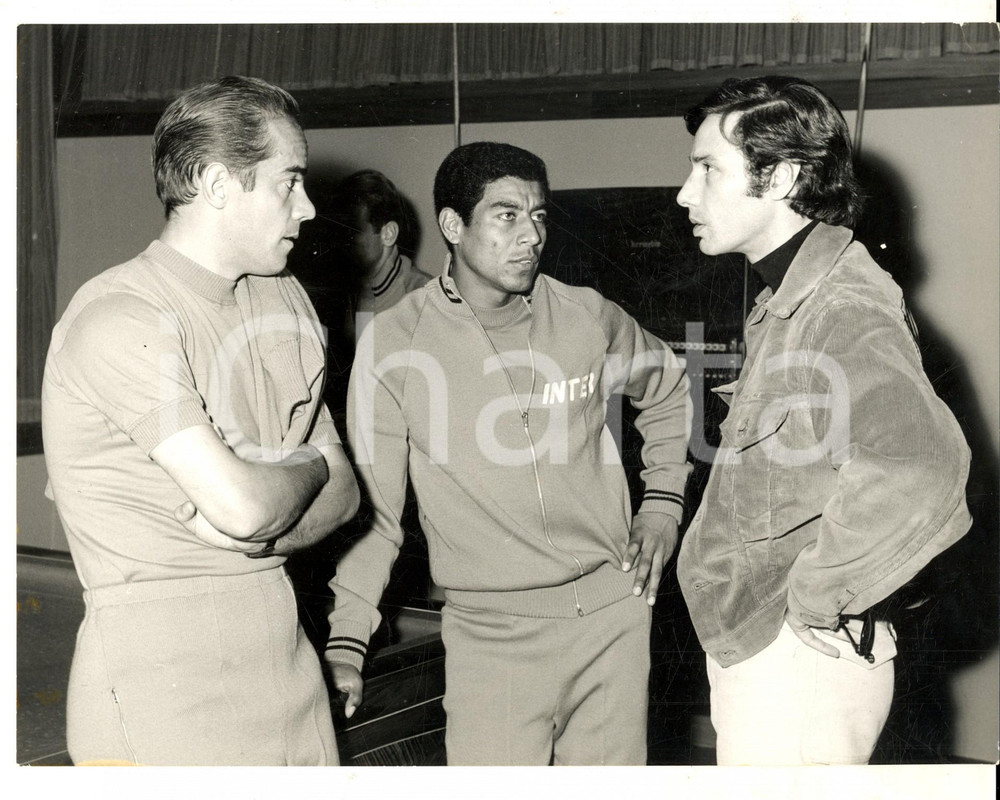 Fotografia d epoca originale 1967 APPIANO GENTILE Rafael DE CORDOVA con Luis SUAREZ e Victor BENITEZ Foto 1