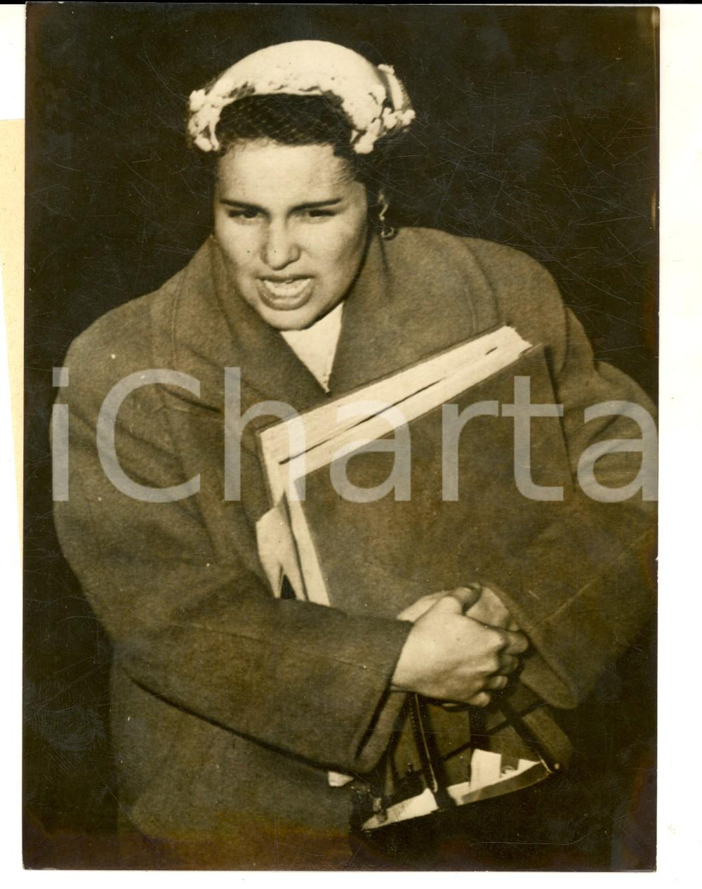 Fotografia d epoca originale 1957 PARIS Maria MONTANEZ sposa il maestro Pablo CASALS ottantenne Foto 13x18 1