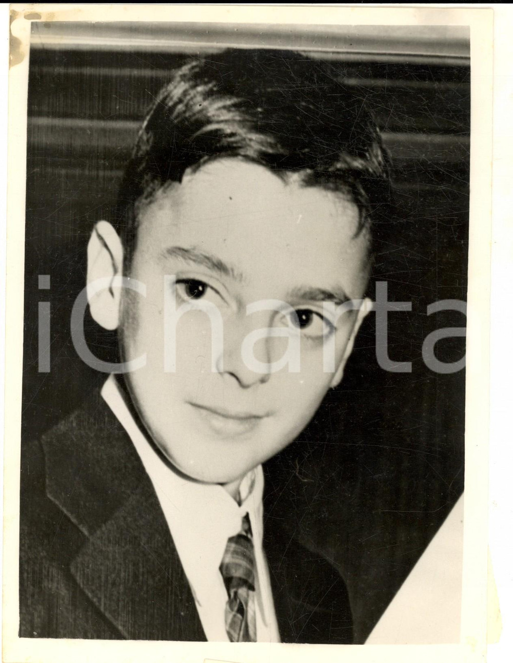 Fotografia d epoca originale 1954 EDINBURGH Allan SCHILLER 11yearold triumph on the grand piano Photo 16x20 1