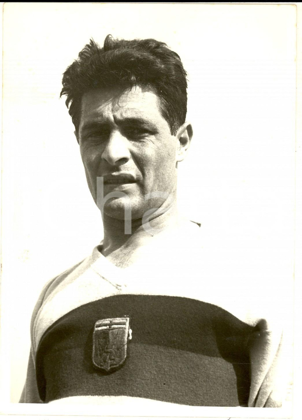 Fotografia d epoca originale 1959 CALCIO SERIE A GENOA Ritratto di Salvador CALVANESE Foto 14x18 cm 1