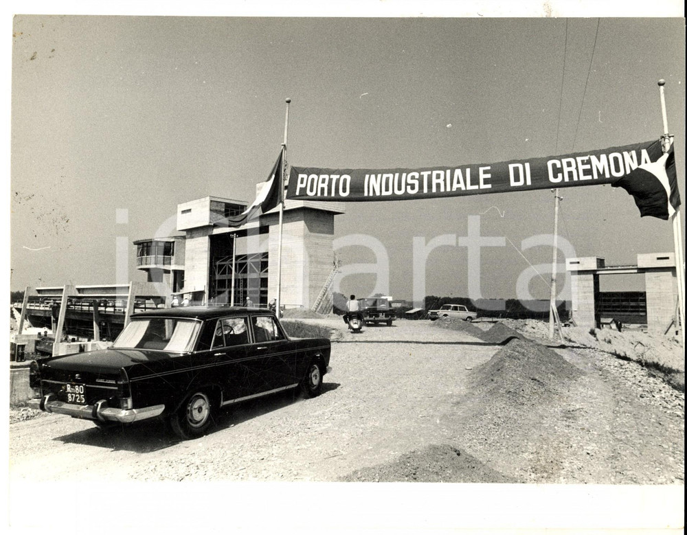 Fotografia d epoca originale 1965 CREMONA Inaugurazione primo tronco canale MILANOCREMONAPO Foto 24x18 1