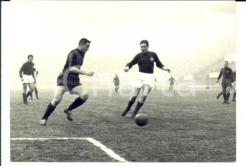 Fotografia d epoca originale 1958 CALCIO FIORENTINAGENOA 71 Goal di Sergio CARPANESI Foto 18x13 cm 1