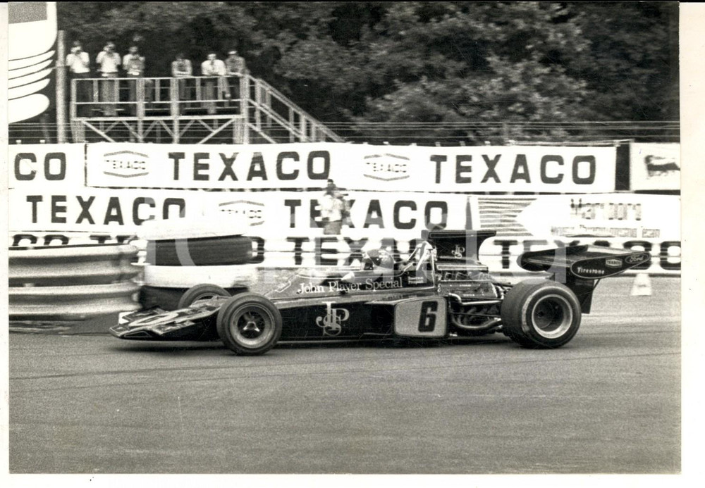 Fotografia d epoca originale 1972 Gran Premio MONZA FORMULA 1 Emerson FITTIPALDI su LOTUS Foto 18x13 1