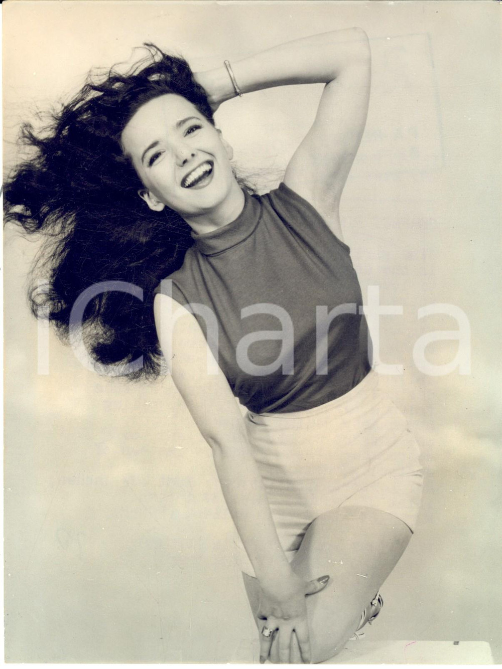 Fotografia d epoca originale 1954 CINEMA Attrice Kim PARKER dopo il film Up to his neck Foto 15x20 1