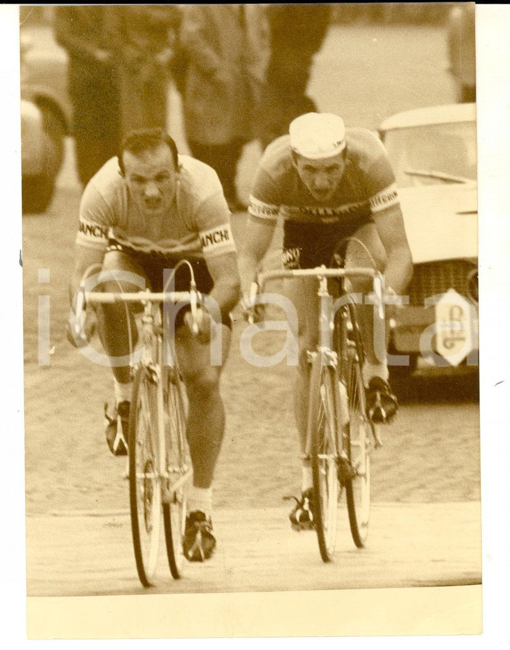 Fotografia d epoca originale 1960 CICLISMO Trofeo BARACCHI Diego RONCHINI e Romeo VENTURELLI vincitori Foto 1