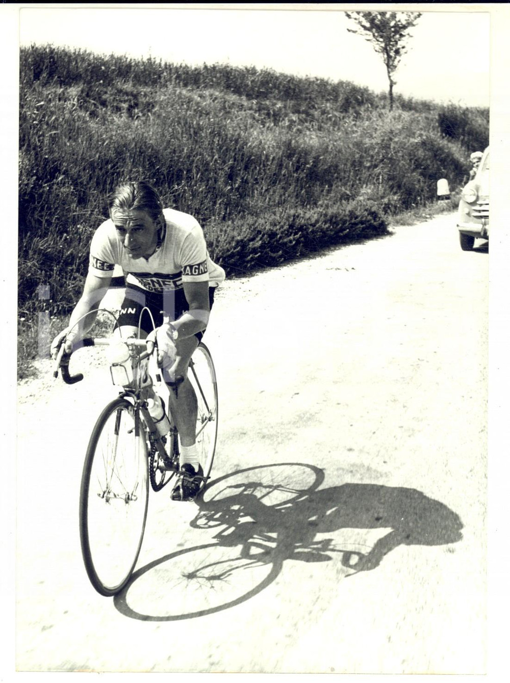 Fotografia d epoca originale 1958 GRAN PREMIO CICLOMOTORISTICO Miguel POBLET vince la TarantoPotenza Foto 1