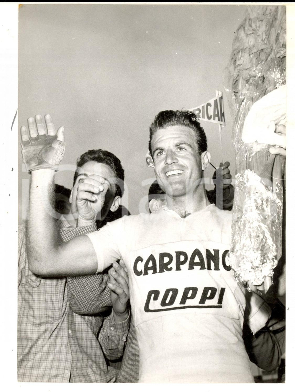 Fotografia d epoca originale 1956 CICLISMO GIRO D ITALIA 13 tappa  Vittoria Pietro NASCIMBENE Foto 14x18 1
