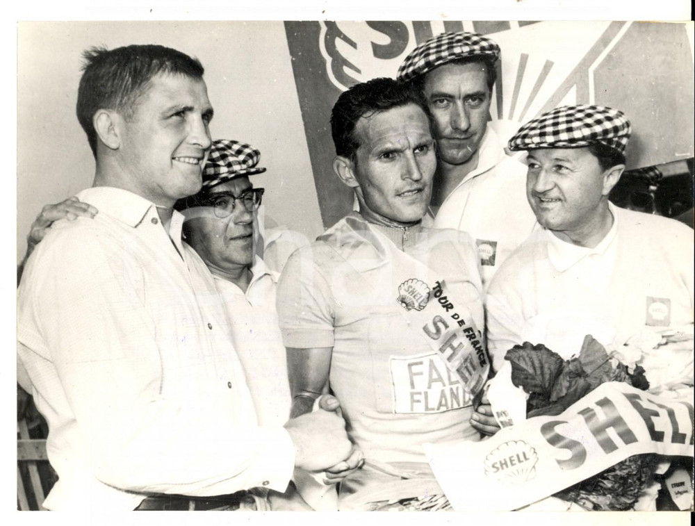 Fotografia d epoca originale 1962 TOUR DE FRANCE CICLISMO Joseph PLANCKAERT lotta per la vittoria Foto 1