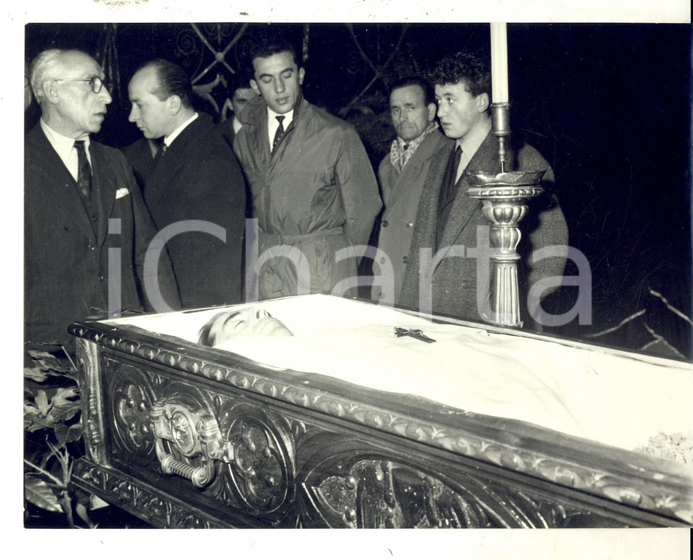 Fotografia d epoca originale 1960 CASTELLANIA AL Funerali di Fausto COPPI  Omaggio alla salma Foto 1