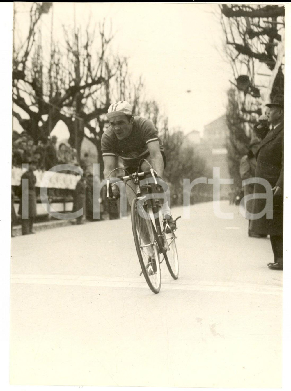 Fotografia d epoca originale 1954 CRENNA MONDIALI CICLOCROSS Pierre JODET 2Â° classificato Foto 13x18 cm 1