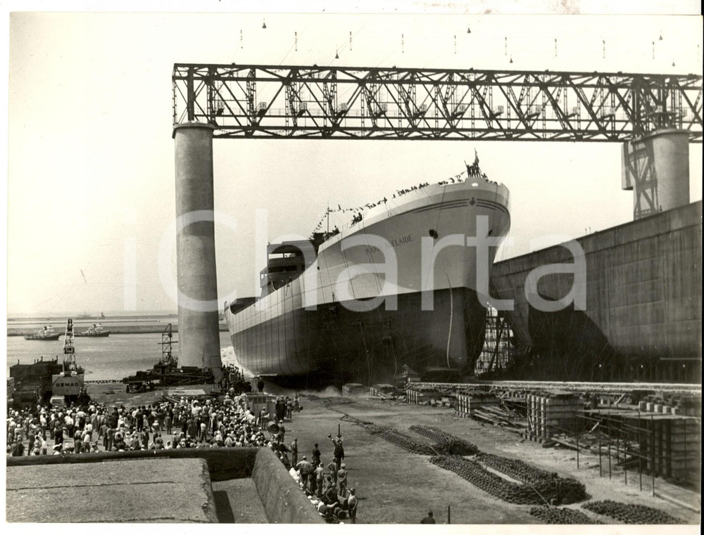 1959 SESTRI PONENTE (GE) Varo della motonave MARIA ADELAIDE - Foto 24x18 cm