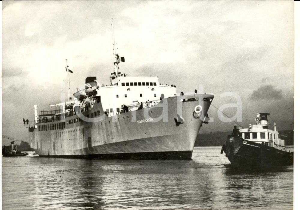 Fotografia d epoca originale 1959 TOULON Paquebot NAPOLEON nouveau courrier de la CORSE Photo 18x13 cm 1
