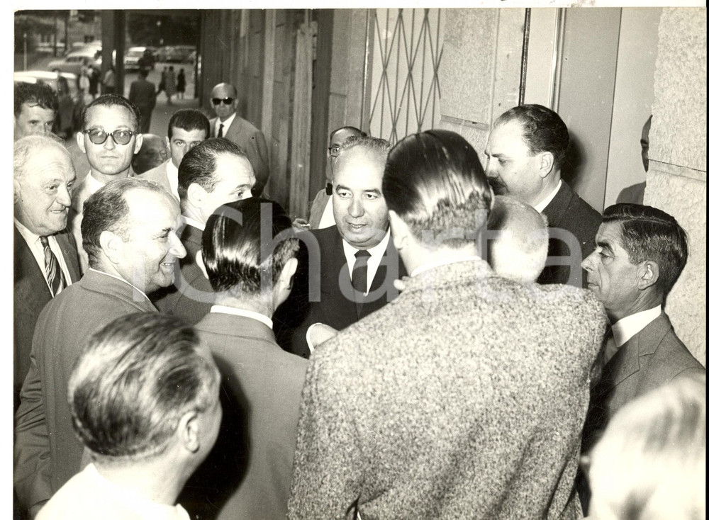 Fotografia d epoca originale 1958 GENOVA Visita dell on. Paolo Emilio TAVIANI Foto reportage 24x20 1
