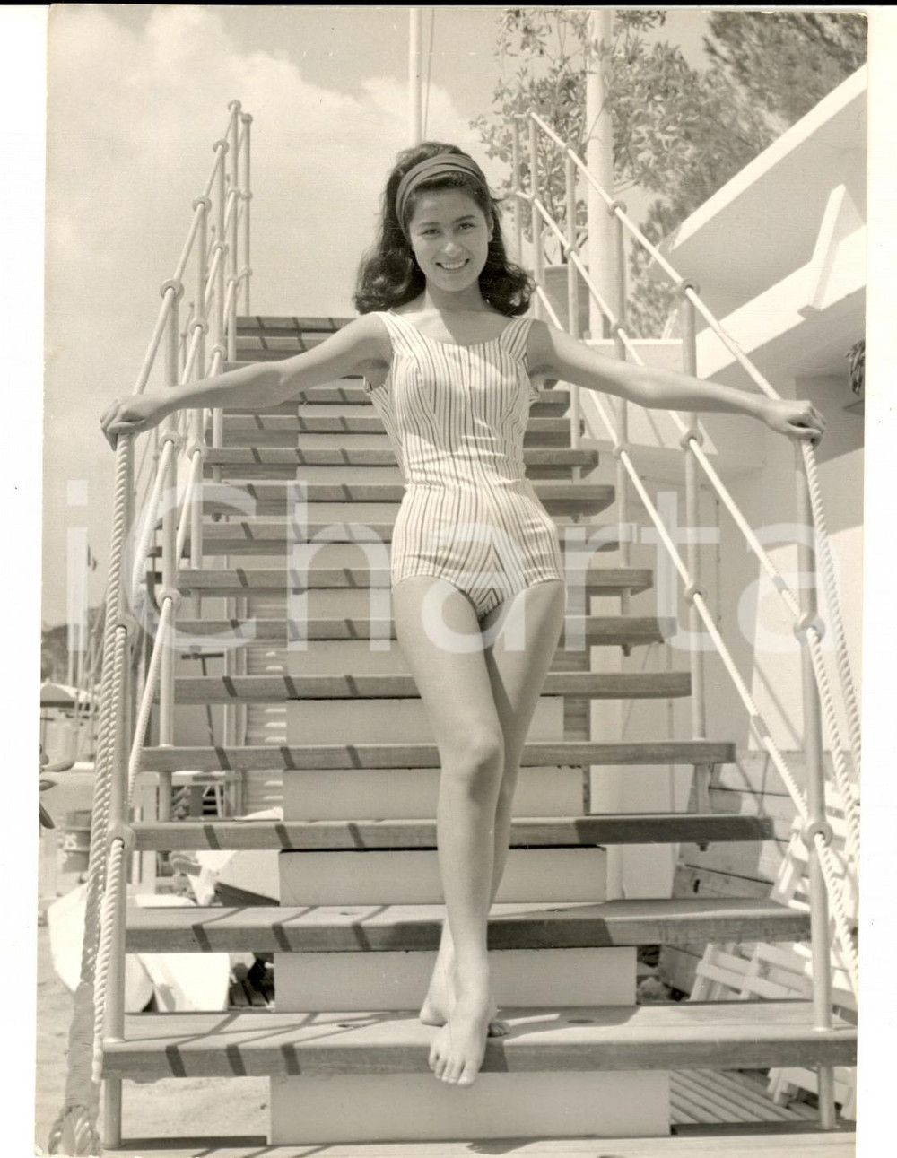 Fotografia d epoca originale 1963 FESTIVAL DI CANNES L attrice MAKI in concorso con Seppuku Foto 13x18 1