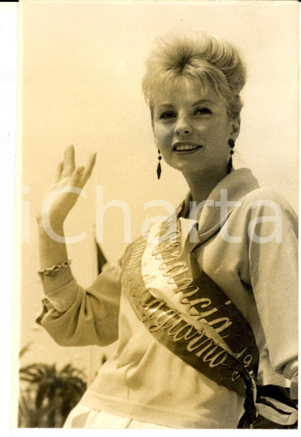 Fotografia d epoca originale 1963 FESTIVAL CANNES Election de Aude APRIL, nouvelle LADY FRANCE Photo 13x18 1