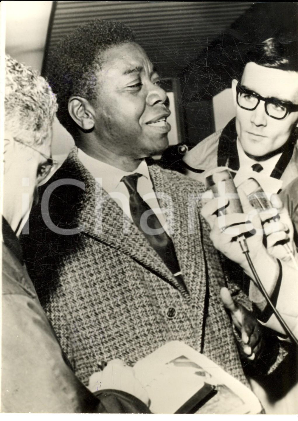 Fotografia d epoca originale 1963 PARIS Presidente del KATANGA Moise TSHOMBE  con la stampa Foto 13x18 cm 1