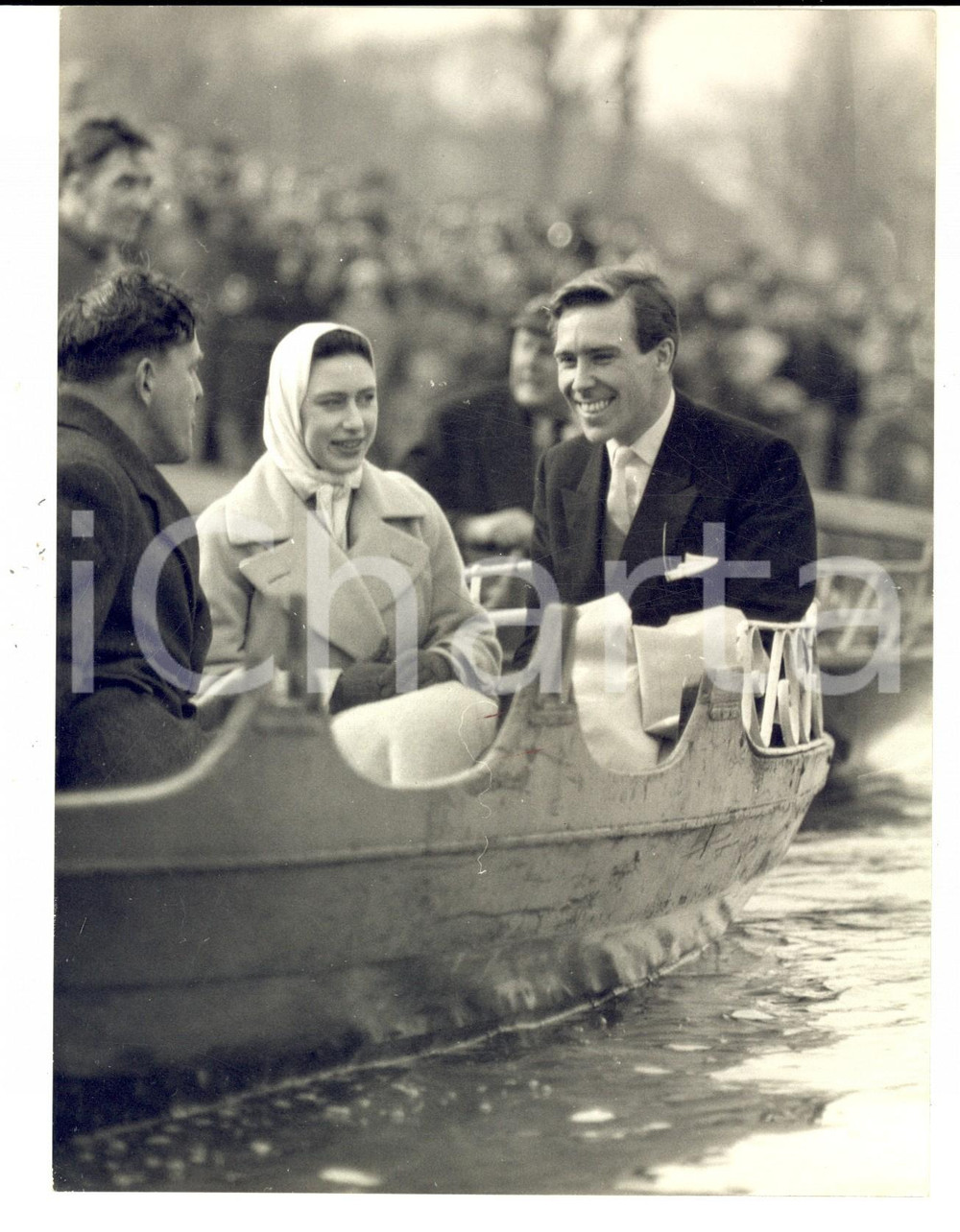 Fotografia d epoca originale 1960 PUTNEY Princess Margaret with Antony ARMSTRONGJONES going to Cambridge 1