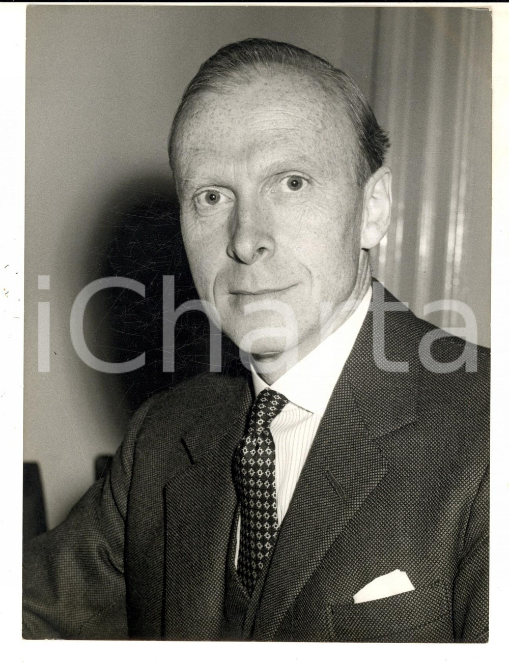Fotografia d epoca originale 1960 LONDON Portrait of Archibald ROSS new ambassador to Portugal Photo 15x20 1
