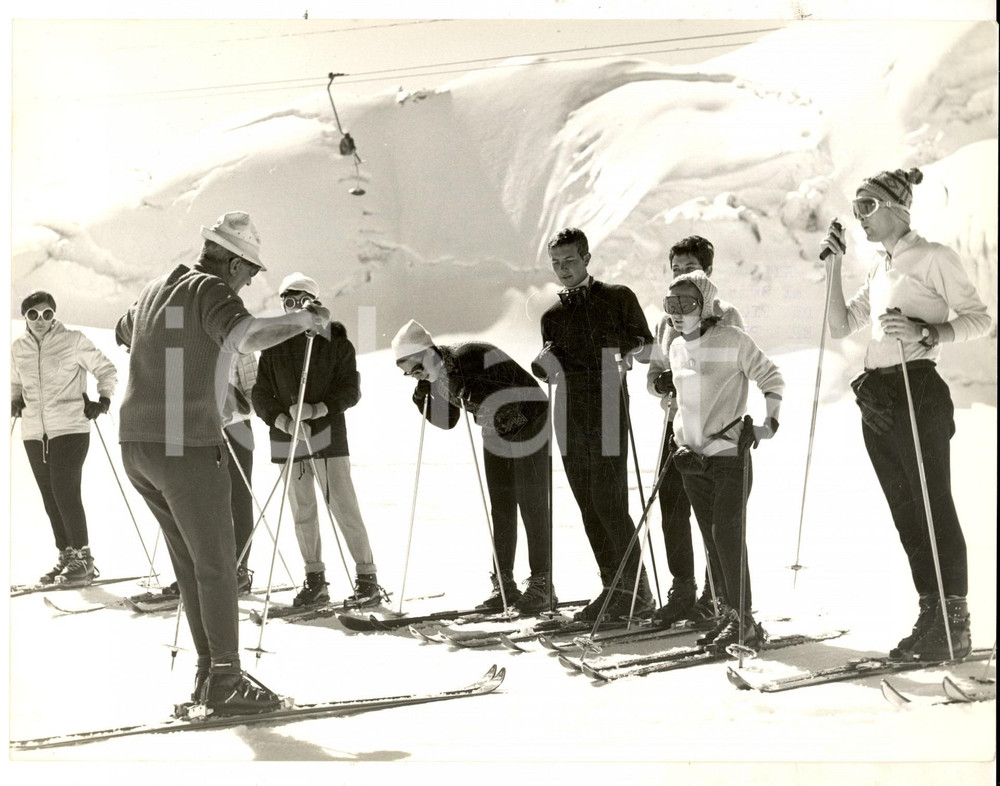 Fotografia d epoca originale 1968 PASSO DELLO STELVIO Scuola di sci PIROVANO in piena estate  Foto 24x18 cm 1