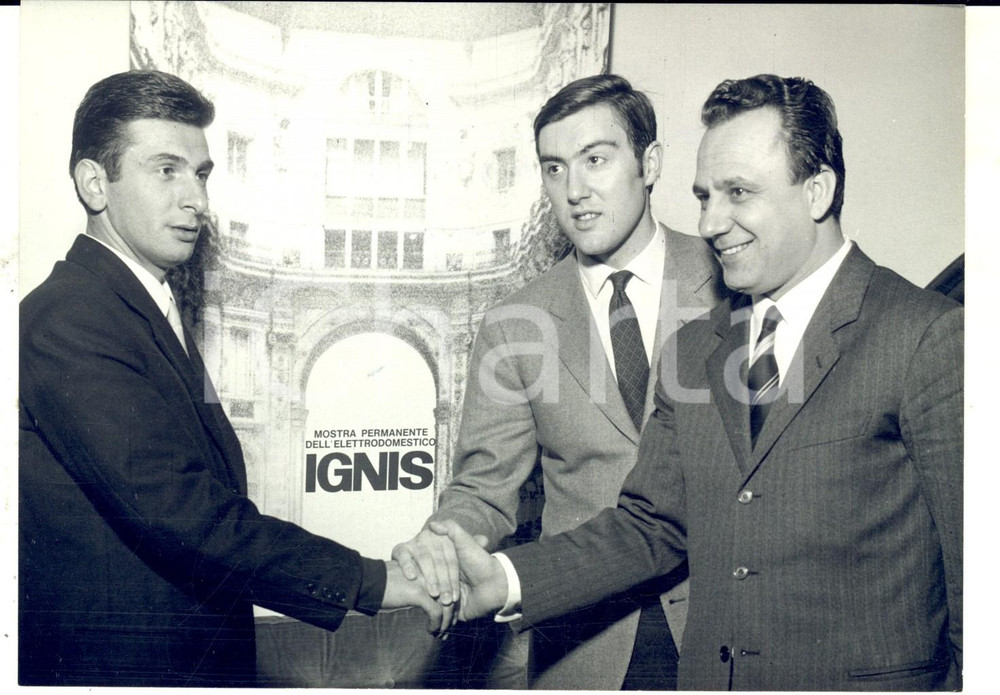 Fotografia d epoca originale 1967 MILANO CICLISMO SU PISTA Squadra IGNIS  BEGHETTO, BORGHI jr e MASPES Foto 1