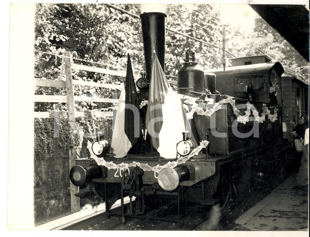 Fotografia d epoca originale 1962 MILANO FERROVIE NORD Viaggio storico per Erba 83Â° anniversario Foto 1