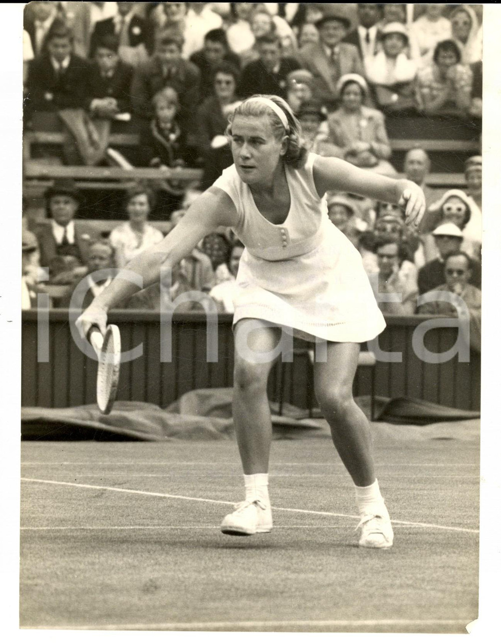 Fotografia d epoca originale 1957 TENNIS WIMBLEDON Shirley BLOOMER against Pat WARD Photo 15x20 cm 1