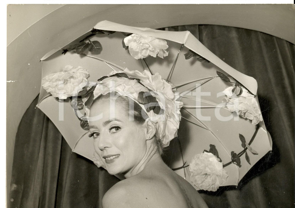 Fotografia d epoca originale 1960 LONDON ROYAL ASCOT Pat O  REILLY con un cappello di rose Foto 20x16 cm 1