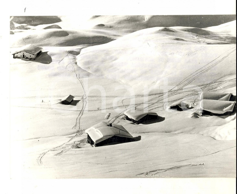Fotografia d epoca originale 1970 ca LOMBARDIA Neve di febbraio in una localitÃ  di montagna Foto ARTISTICA 1