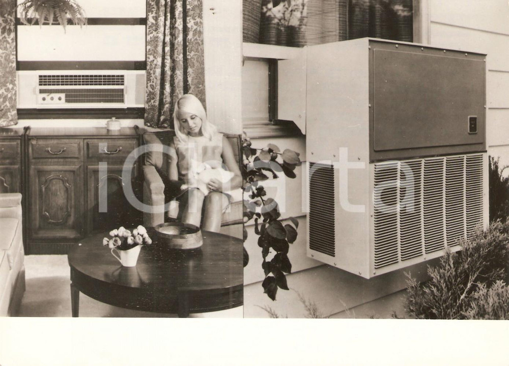 Fotografia d epoca originale 1969 NEW YORK Condizionatore WESTINGHOUSE Continental SS FOTO 17x13 cm 1