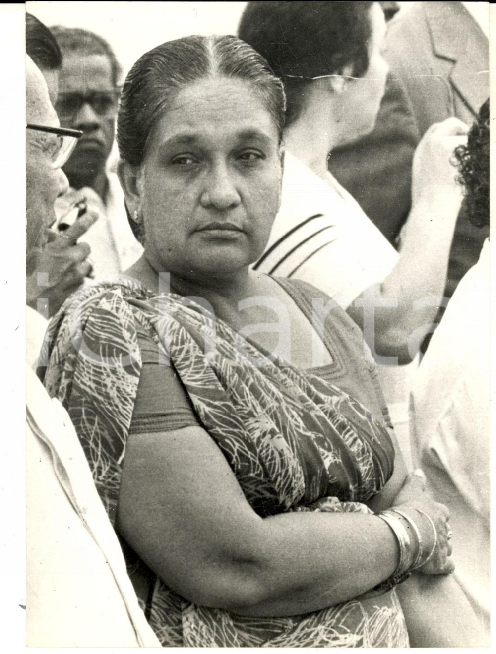 Fotografia d epoca originale 1965 ca COLOMBO SRI LANKA Primo Ministro donna Sirimavo BANDARANAIKE Foto 1