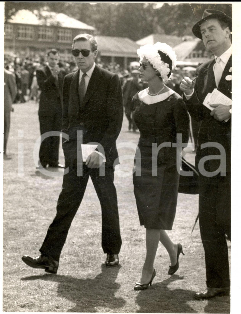 Fotografia d epoca originale 1960 LONDON Princess Margaret Antony ARMSTRONGJONES at ASCOT races Photo 1