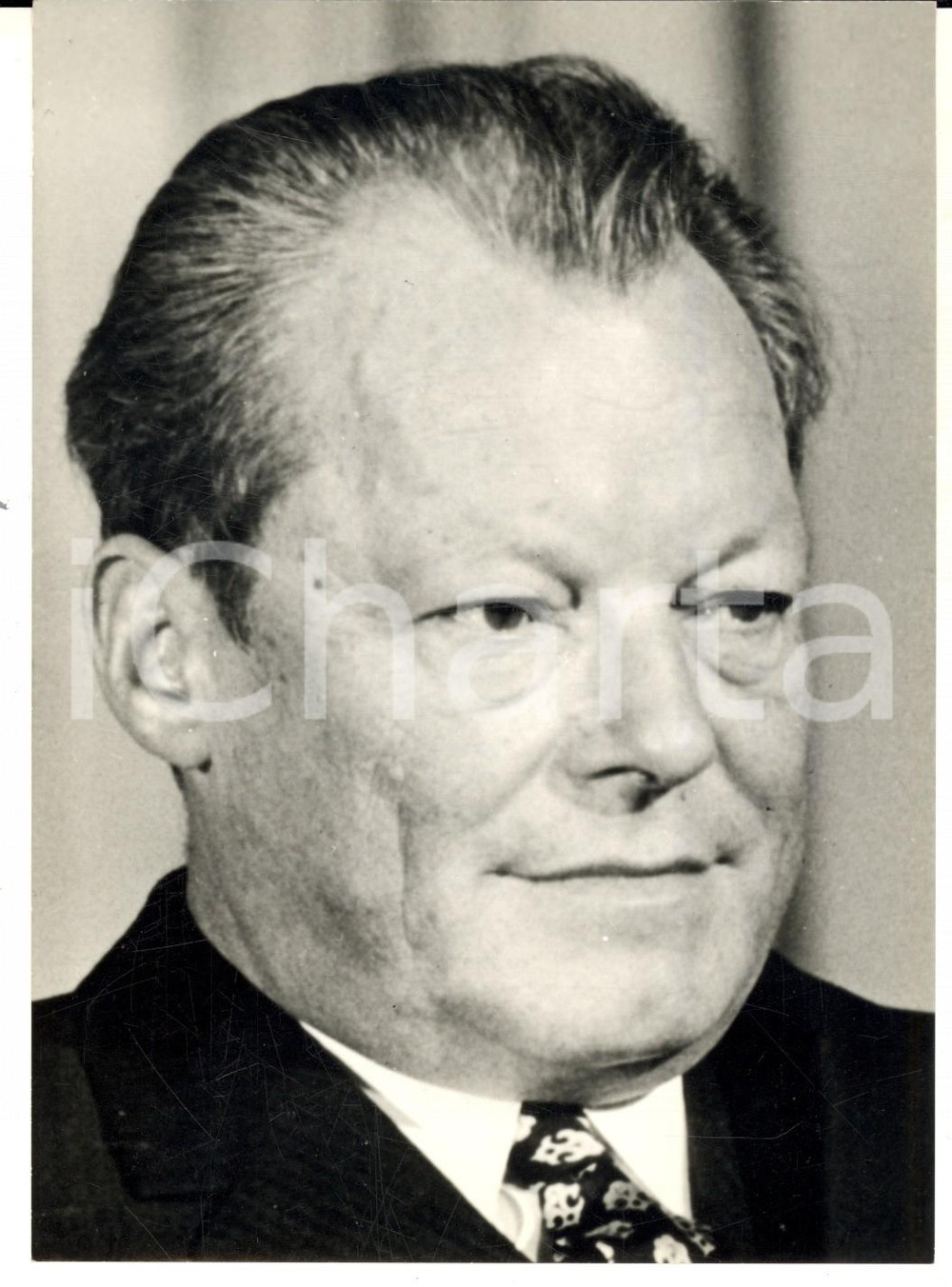Fotografia d epoca originale 1970 BONN Ritratto del cancelliere tedesco Willy BRANDT Fotografia 13x18 cm 1