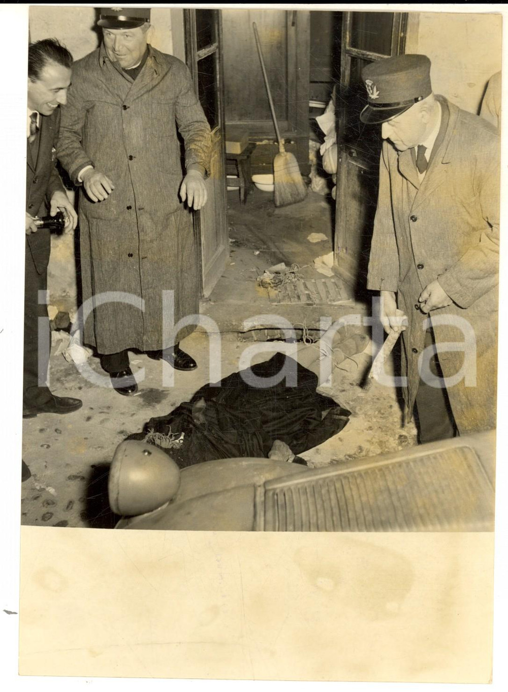1959 TORINO Polizia Municipale interviene sulla scena di un delitto *Foto 13x18