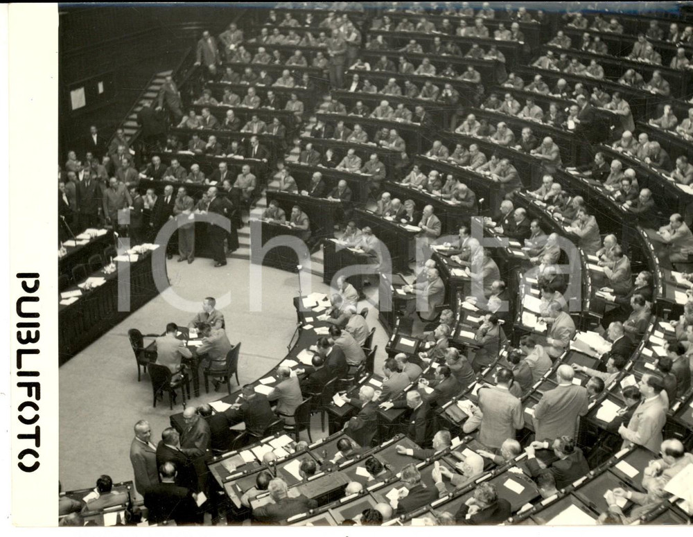 Fotografia d epoca originale 1953 ROMA Senato e Camera riuniti per elezione giudici costituzionali Foto 1
