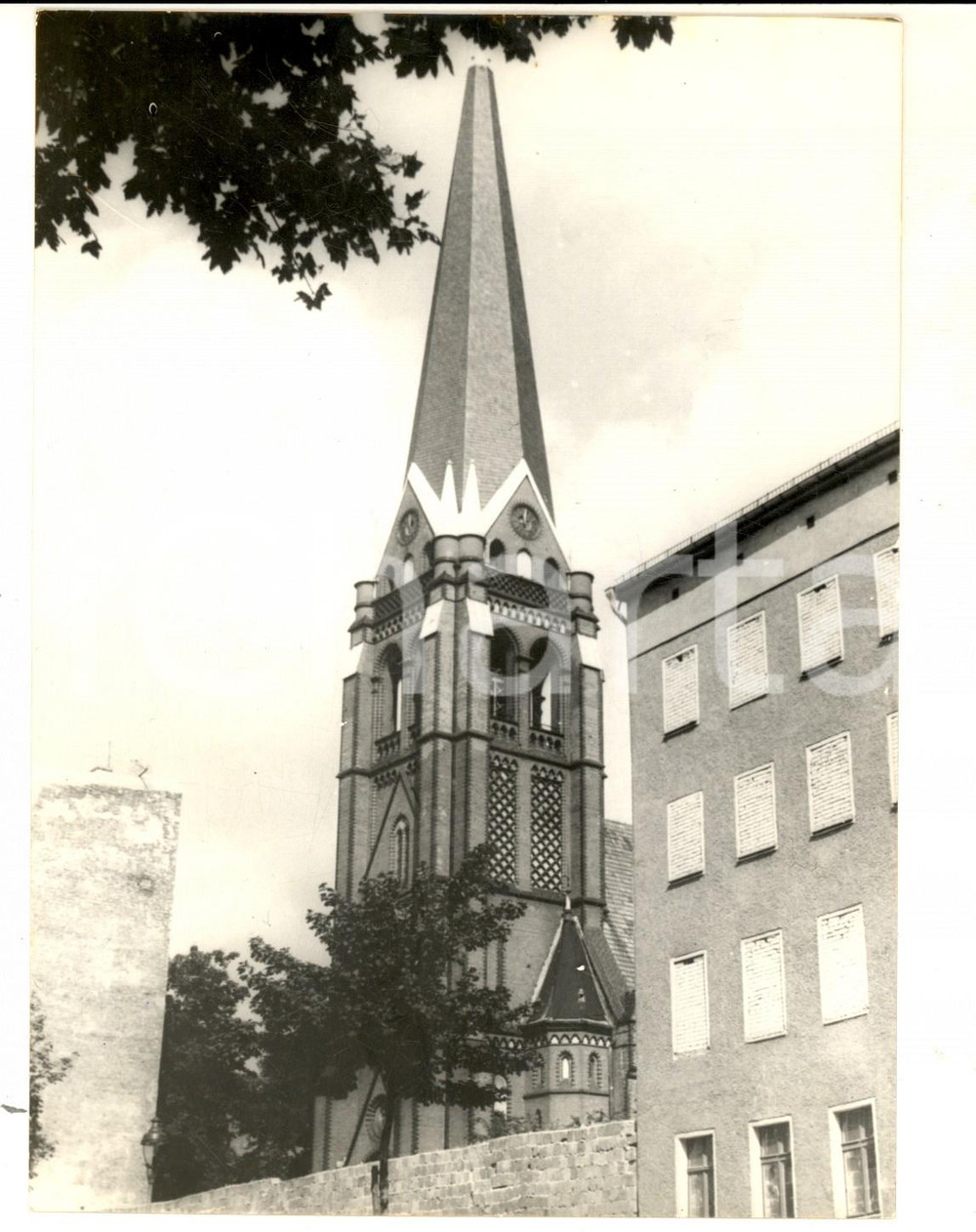 Fotografia d epoca originale 1962 BERLINO Chiesa della Riconciliazione prima della demolizione per il Muro 1