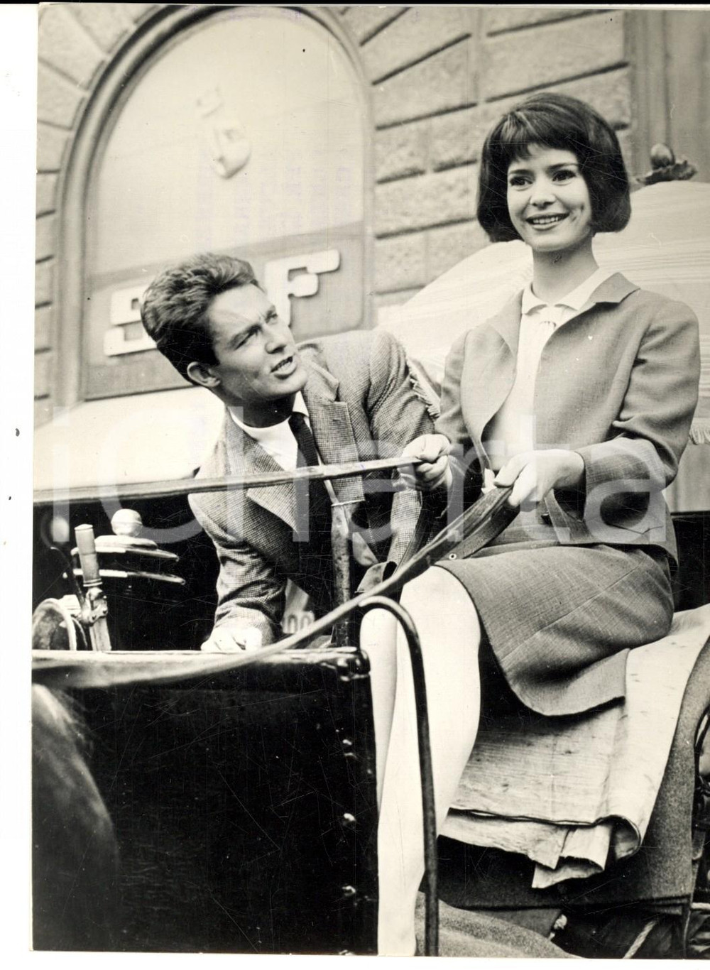 Fotografia d epoca originale 1963 FIRENZE CINEMA Jacques CHARRIER MarieJosÃ© NAT in La vita coniugale Foto 1