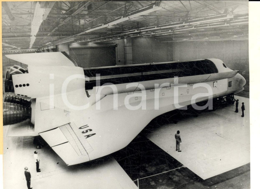 Fotografia d epoca originale 1974 CAPE CANAVERAL FLORIDA Costruzione dell ORBITER primo aereo spaziale Foto 1