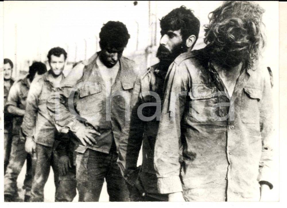 Fotografia d epoca originale 1973 GUERRA YOM KIPPUR Prigionieri israeliani verso un campo di concentramento 1