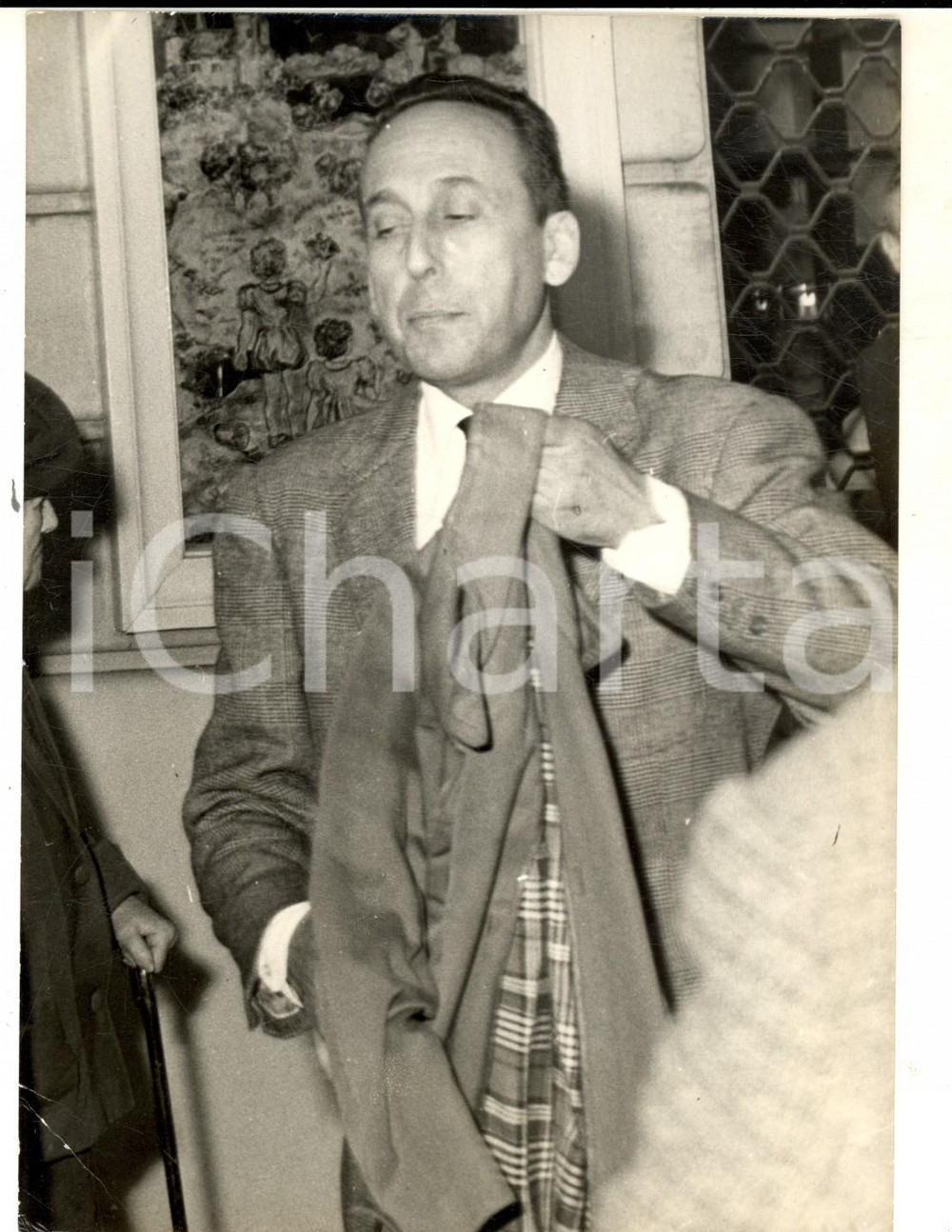 Fotografia d epoca originale 1960 PARIS Il commissario PIERANGELI dopo il rapimento di Eric PEUGEOT Foto 1