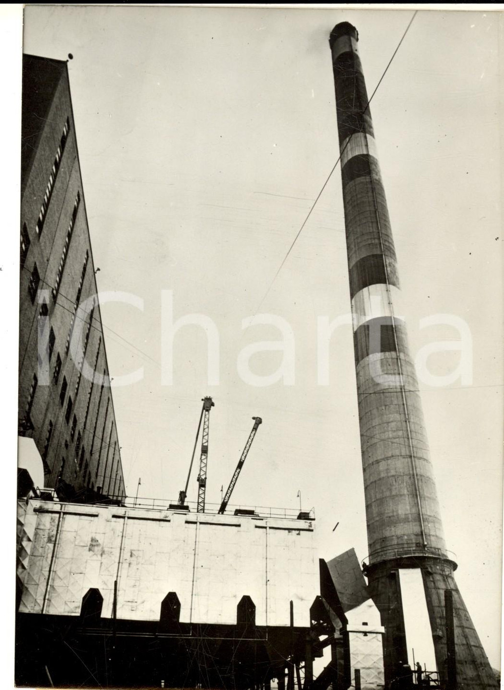 1959 GROSBLIEDERSTROFF (MOSELLE) La plus haute cheminée de France en béton armé