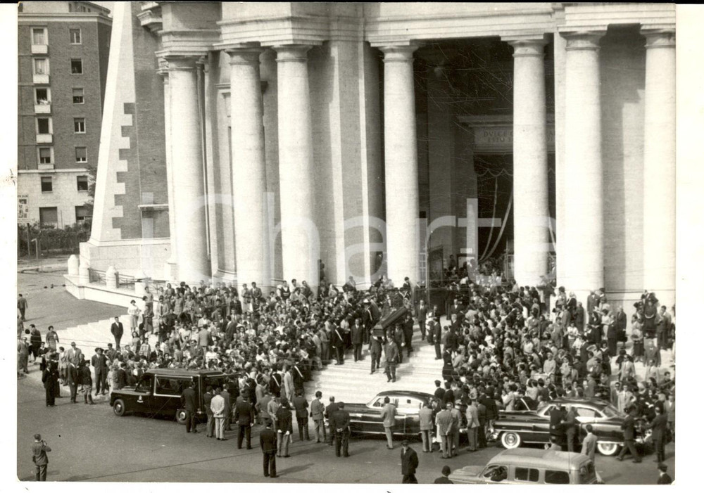 Fotografia d epoca originale 1959 ROMA Funerali del tenore italoamericano Mario LANZA Fotografia 18x13 cm 1